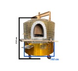 Grilled movable stone oven