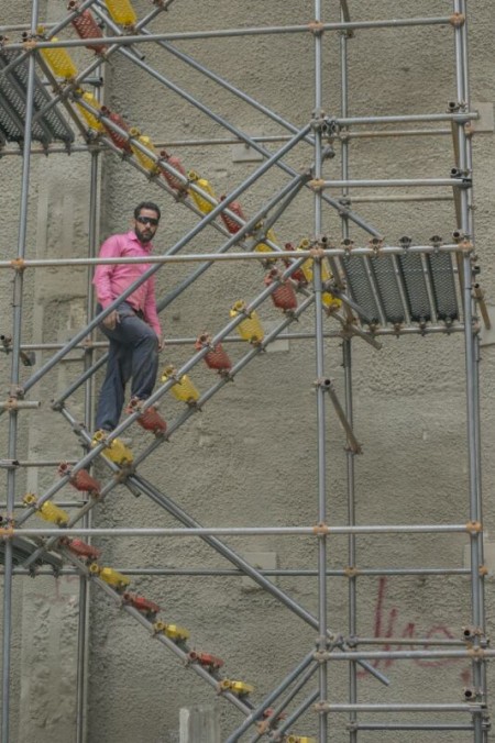 Scaffolding stair system