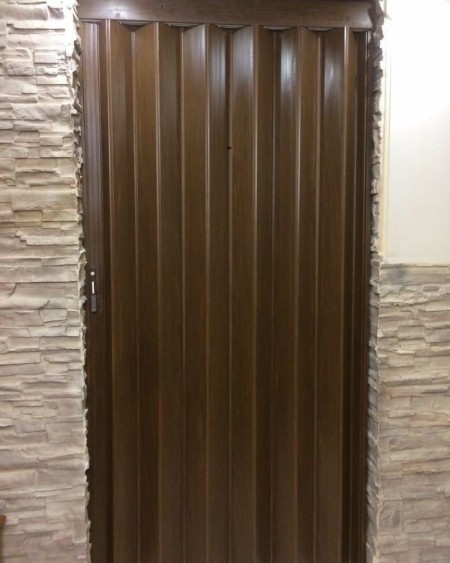 Folding door partition of the folding bathroom