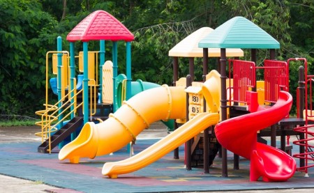 Manufacturer of polyethylene park swings and slides and park structures