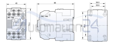 کنتاکتور LS مدل MC 18b بوبین 220 ولت