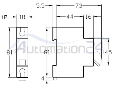 سویتش مصغر C60N جسر واحد 32 أمبیر کود سبکتر SE-24406