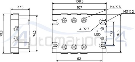 رله SSR کاکن سه فاز KMSR-DT1004