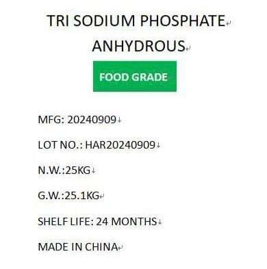 Importer of Chinese edible trisodium phosphate