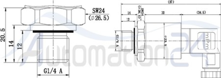 Hagler pressure sensor PX4-G-(0...1000)bar-S09-C01-A6-04-D2B1-66-F