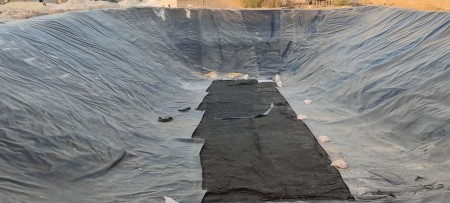 Sale of polymer sheet for agricultural water storage pool and its installation