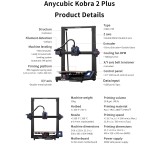 پرینتر سه بعدی فیلامنتی انیکیوبیک کبرا 2 پلاس | Anycubic Kobra 2 Plus 3D Printer