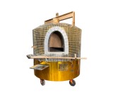 Rezvan traditional stone oven with movable wheels