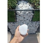 Decorative white and black river pebbles