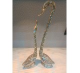 Decorative brass swan with gold trim