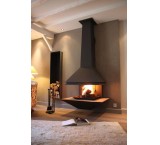 Production of wood hanging fireplace, BLUE FIRE hanging gas fireplace